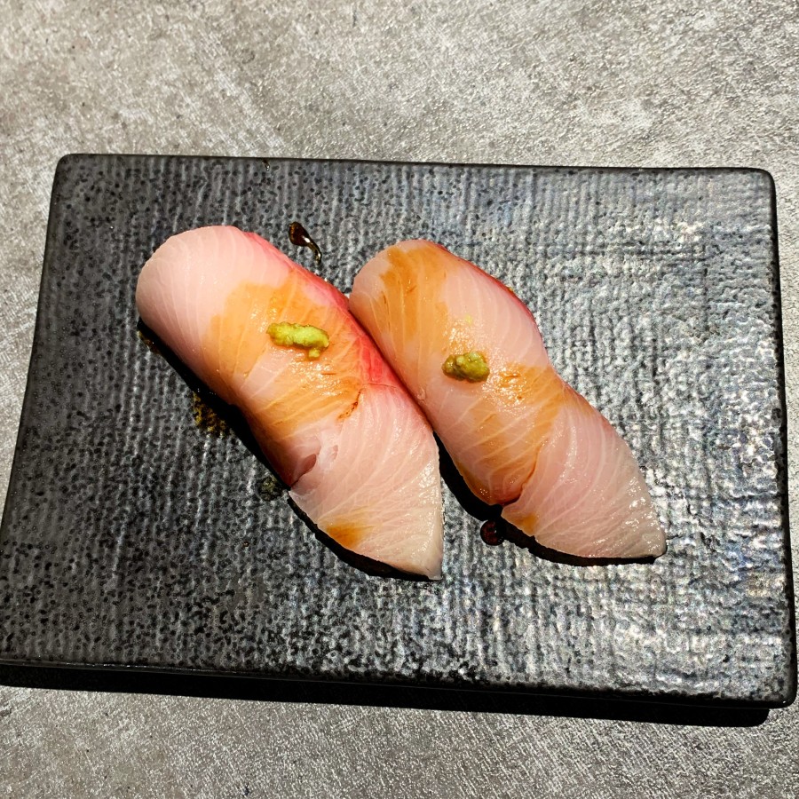 Hamachi Sushi (2pcs) ($7.95)