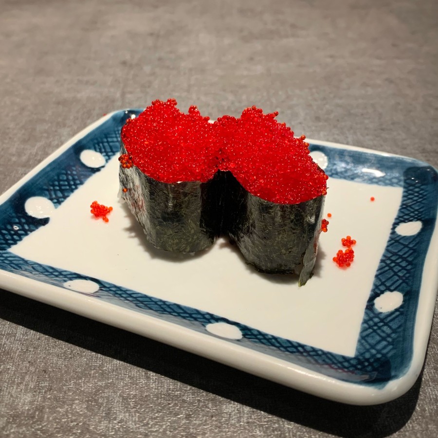 Red Tobiko Sushi (2pcs) ($6.50)