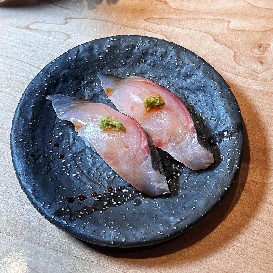 Shima-Aji Sushi (2pcs) ($8.95)